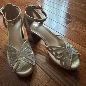 Giani Bernini Gold Sandals with Elegant Block Heel